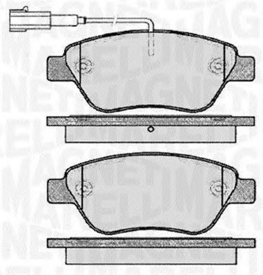 MAGNETI MARELLI 363916060560 -  Комплект тормозных колодок, дисковый тормоз